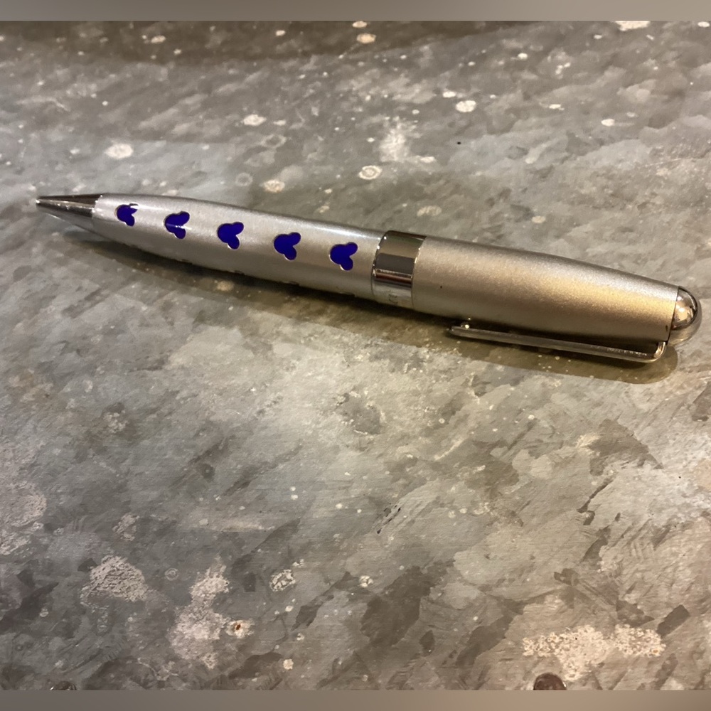 Disney Steel and Blue Enamel Ballpoint Pen